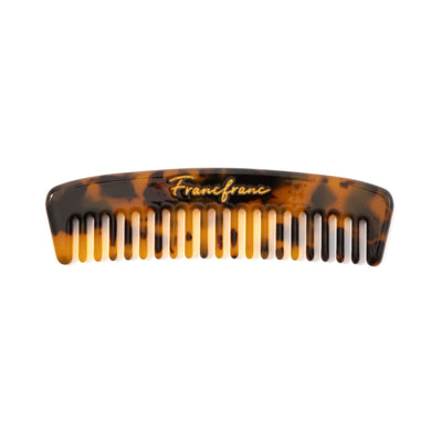 Compact Comb With Pouch S Brown