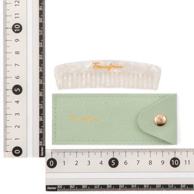 Compact Comb With Pouch S White