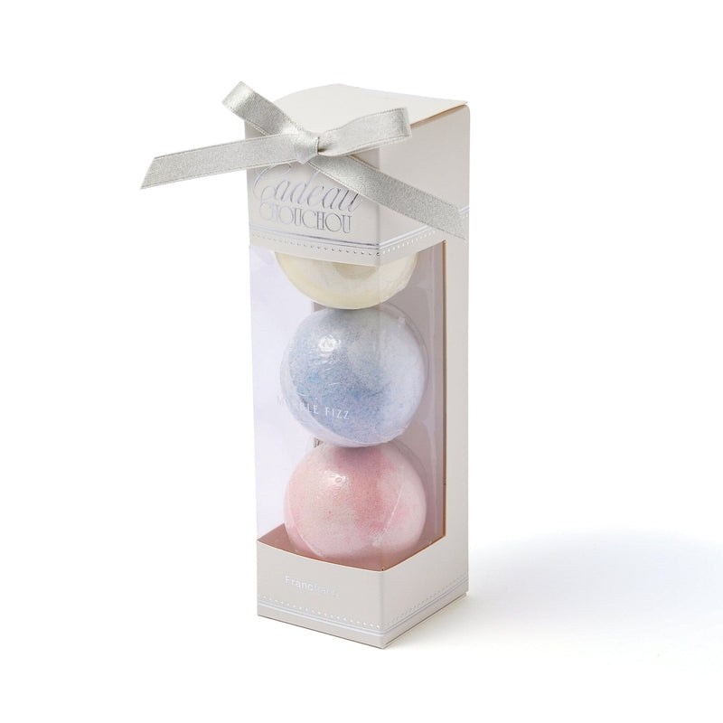 Cadeau ChouChou Bath Fizz 3-Piece Set White