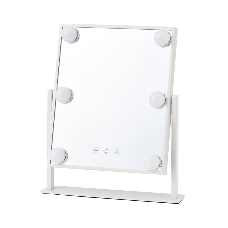 Hollywood Mirror Square Small White