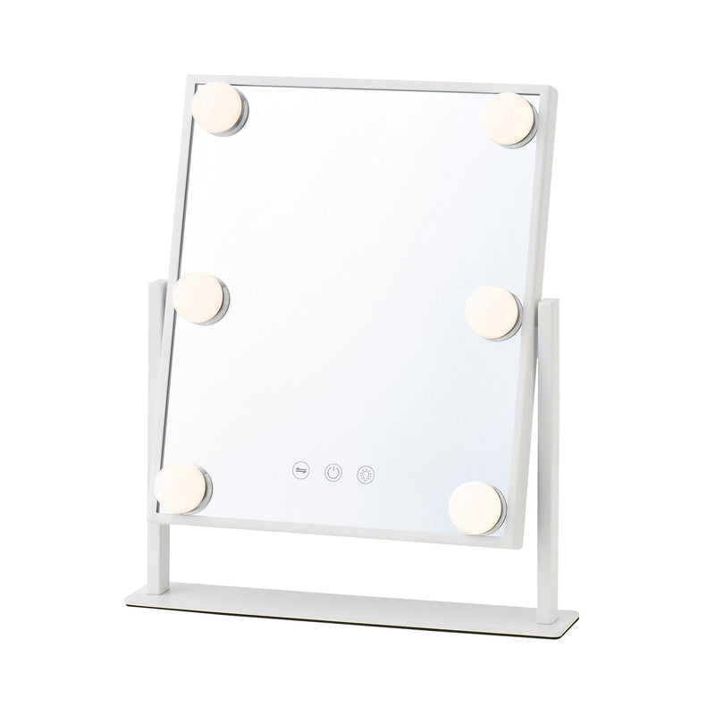 Hollywood Mirror Square Small White