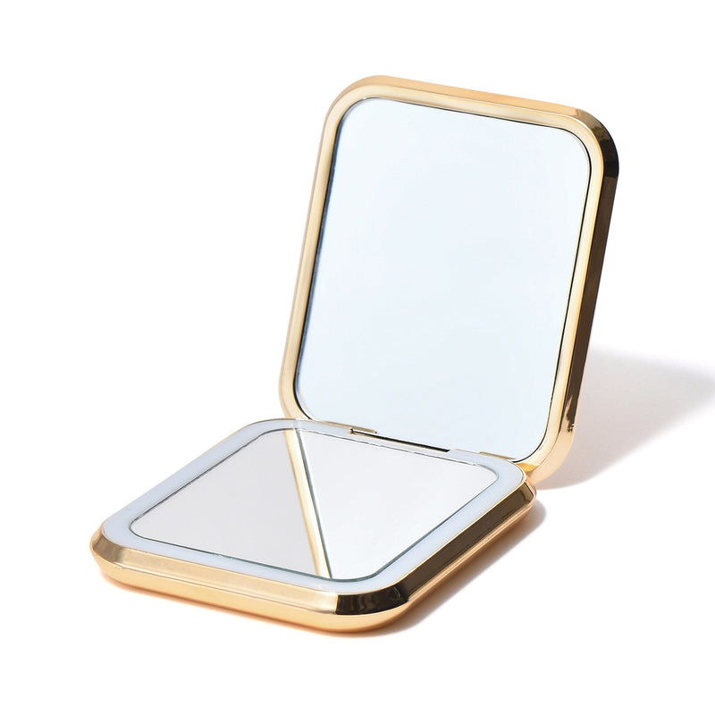 Blanche Led Compact Mirror Gold