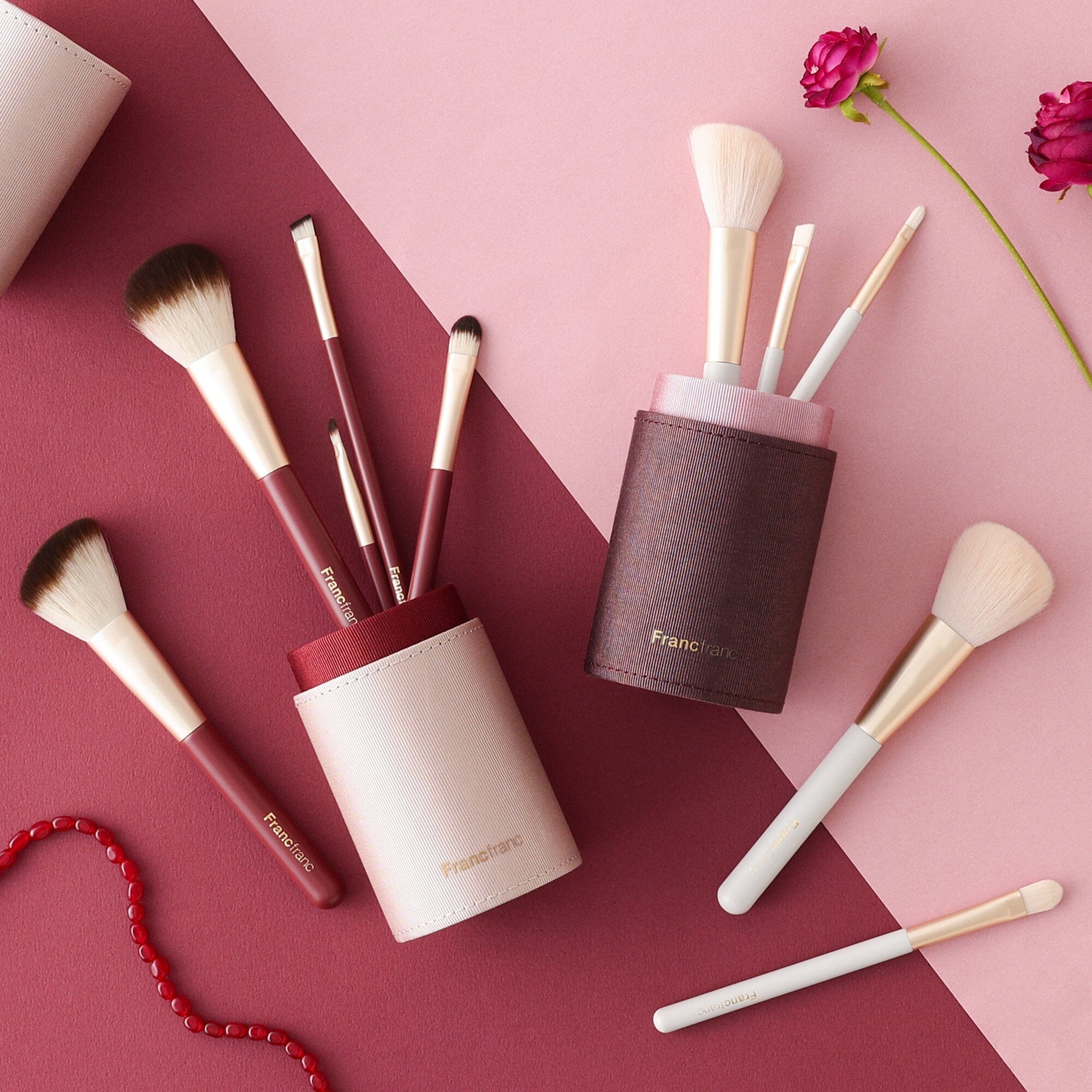 Bicolor Makeup Brush Set Brown