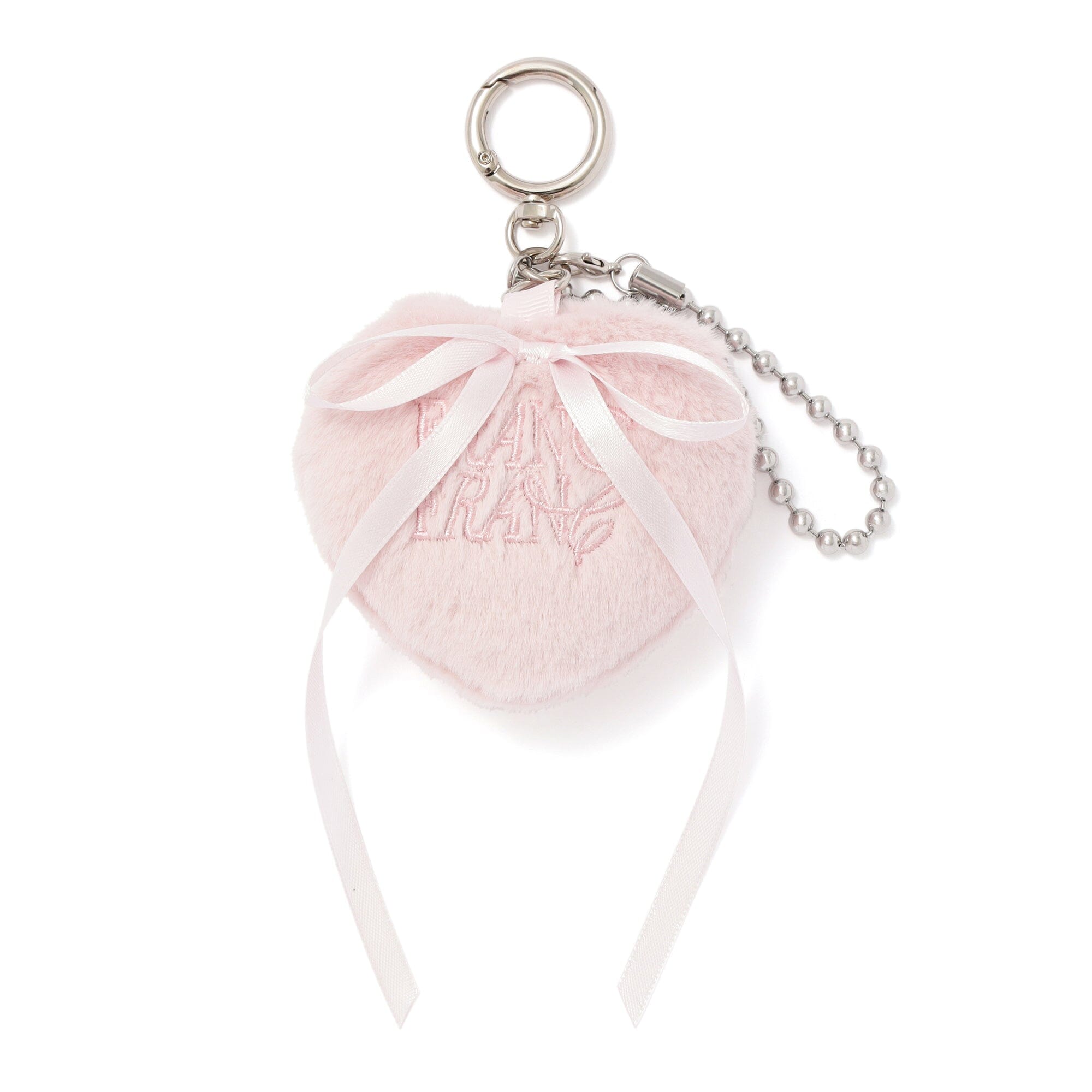 Eco Fur Mirror Charm Pink