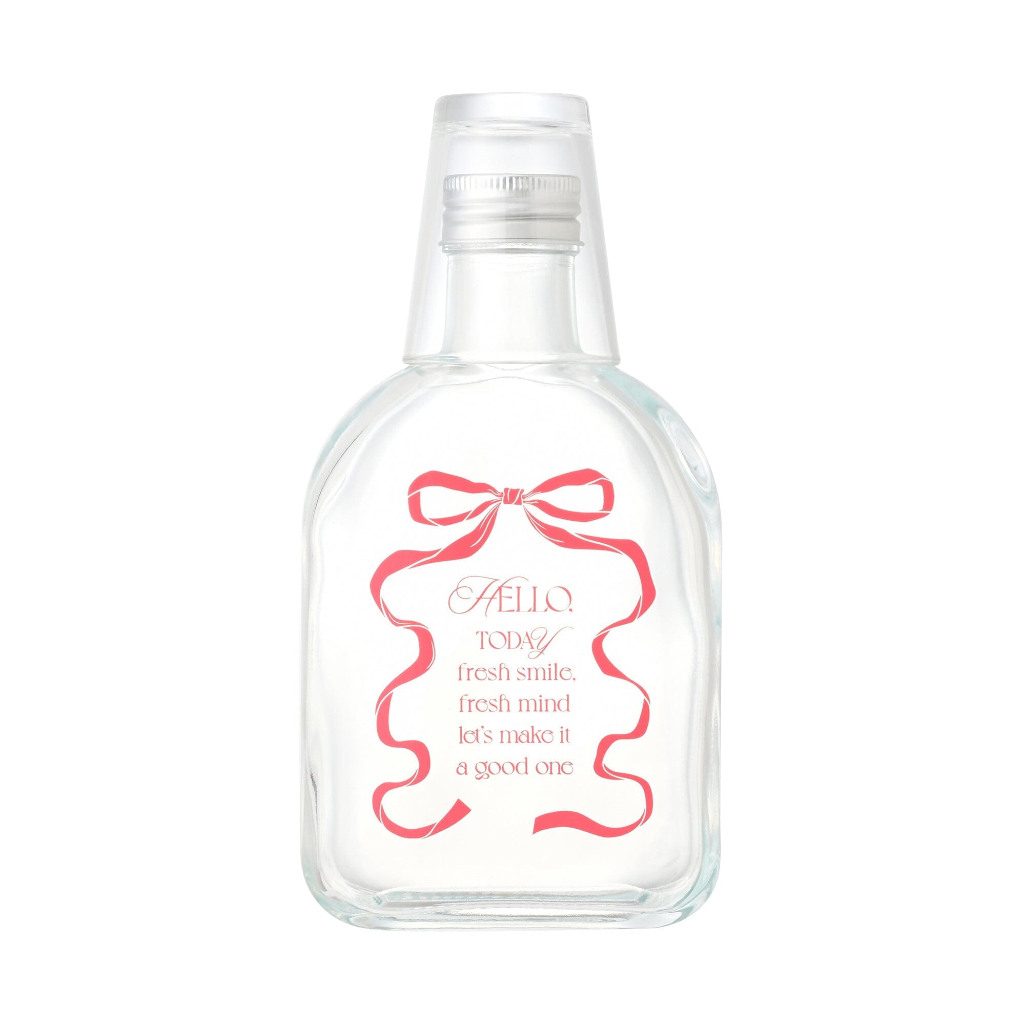 Mouthwash Bottle And Cup Pink