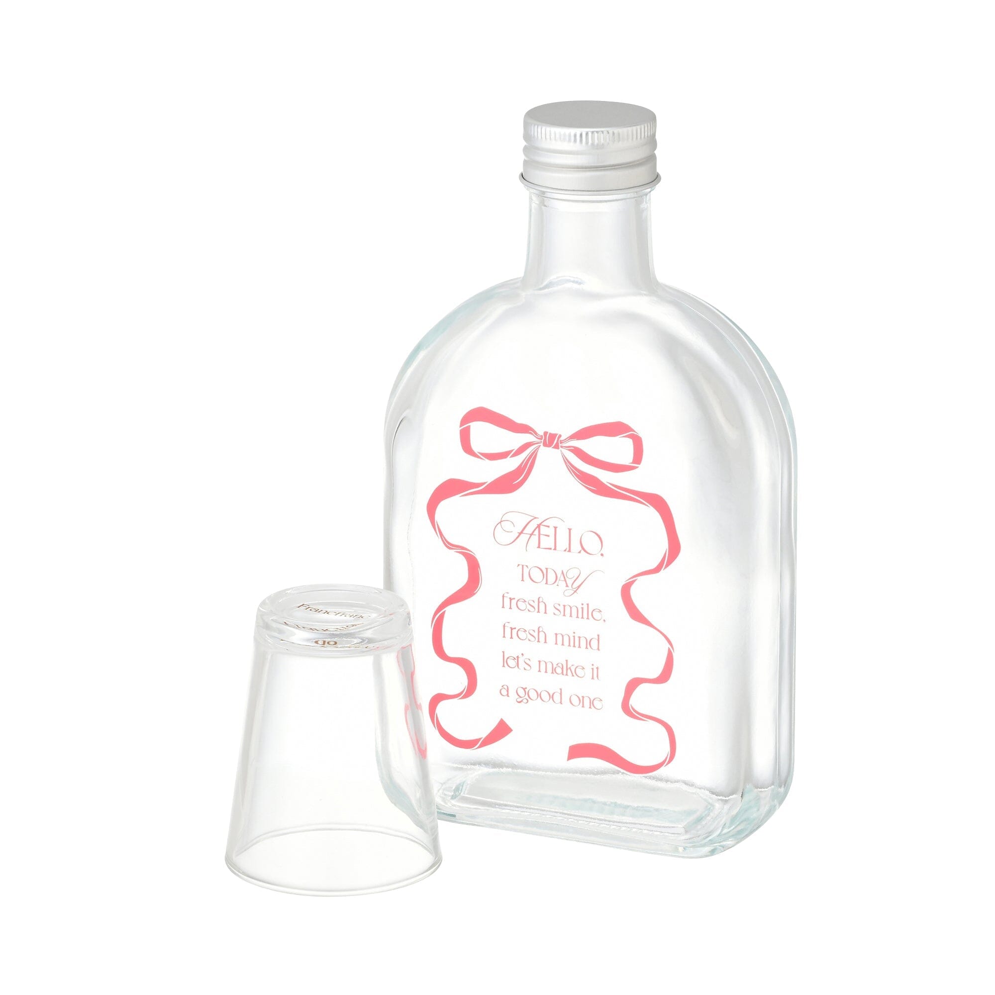 Mouthwash Bottle And Cup Pink