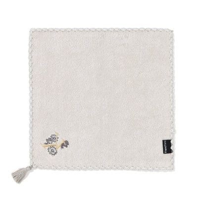 Initial Handkerchief Towel Flower K  Lighandkerchief Towel Gray