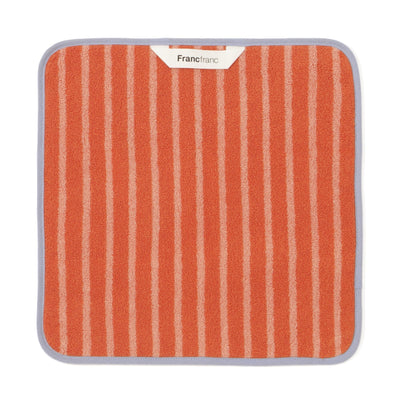 Antibacterial and Deodorizing Striped Wash Towel Orange