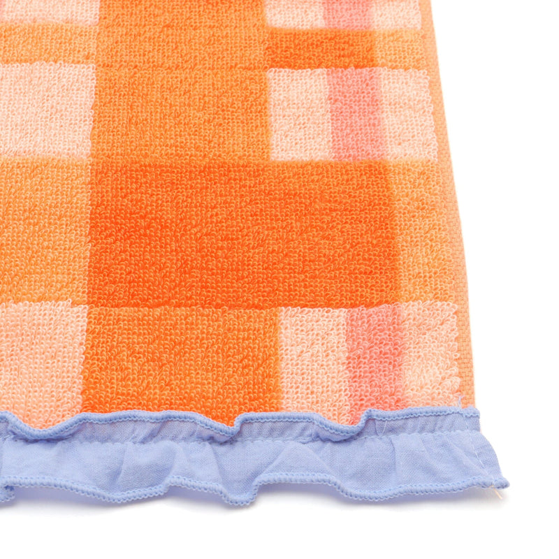 Antibacterial and Deodorizing Check Wash Towel Orange