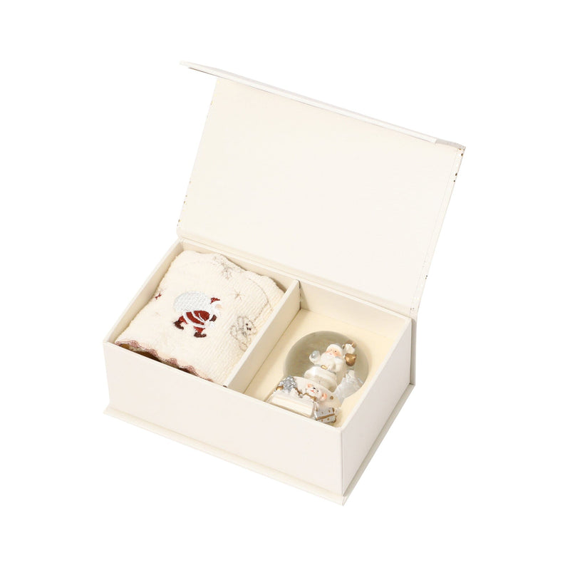 Christmas Handkerchief & Snow Globe Set - Santa