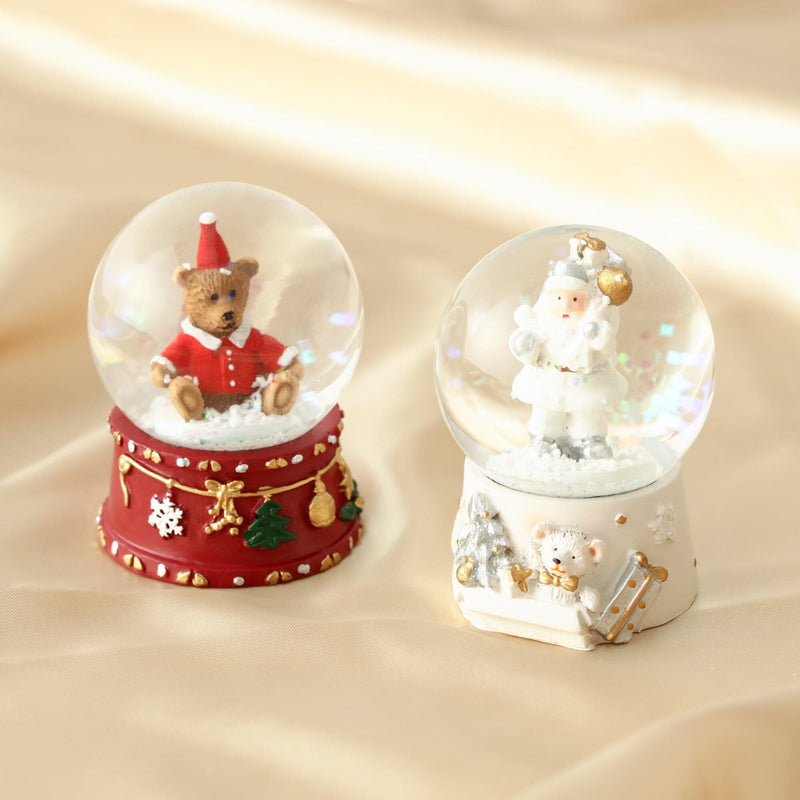 Christmas Handkerchief & Snow Globe Set - Santa