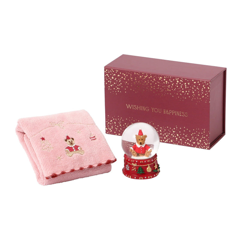 Christmas Handkerchief & Snow Globe Set - Bear