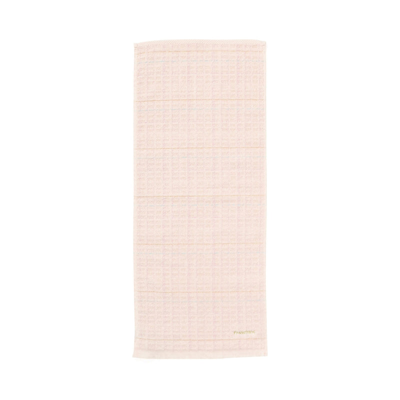 Antibacterial and deodorizing tweed pattern face towel, pink