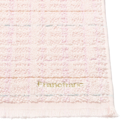 Antibacterial and deodorizing tweed pattern bath towel, pink