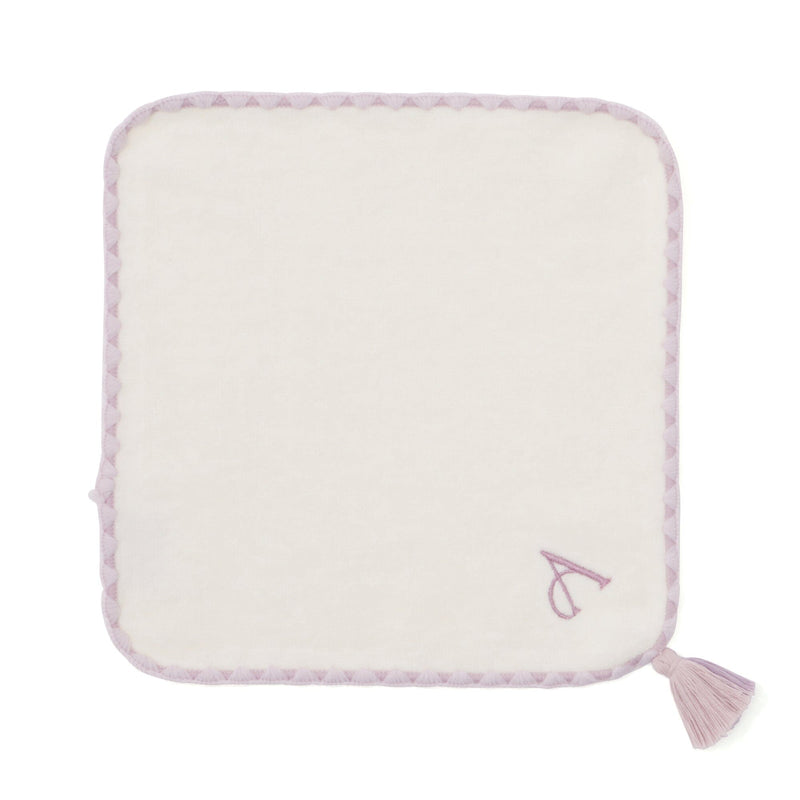 Initial Mini Handkerchief Towel A Pink