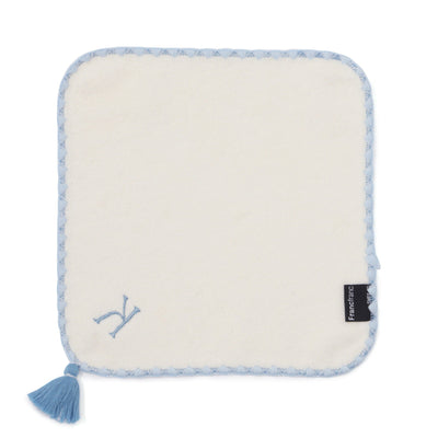 Initial Mini Handkerchief Towel K Blue