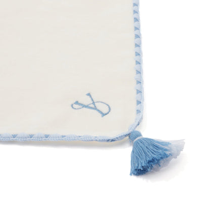 Initial Mini Handkerchief Towel Y Blue