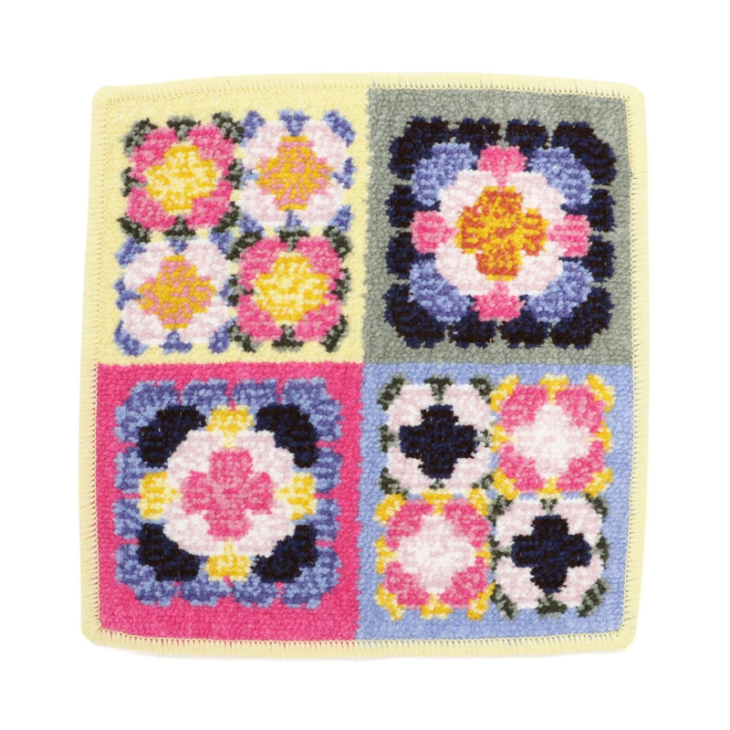 Chenille Handkerchief Towel Flower Crochet