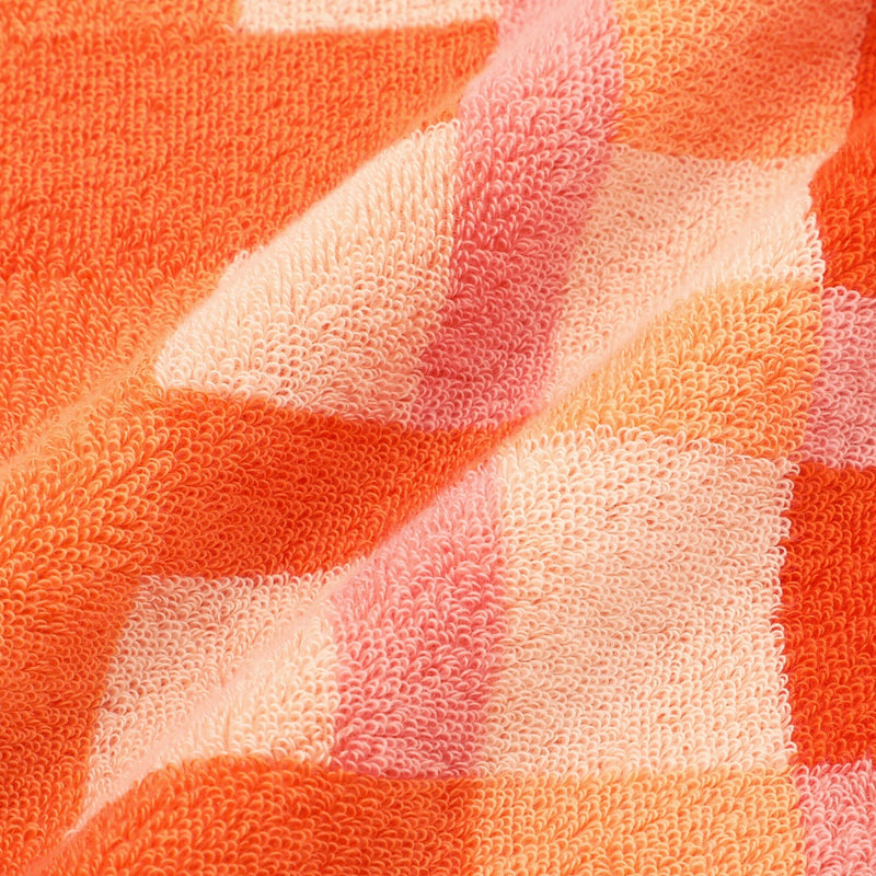 Check Bath Towel Orange