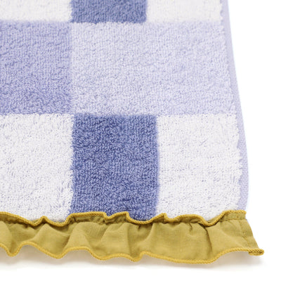 Check Bath Towel Purple