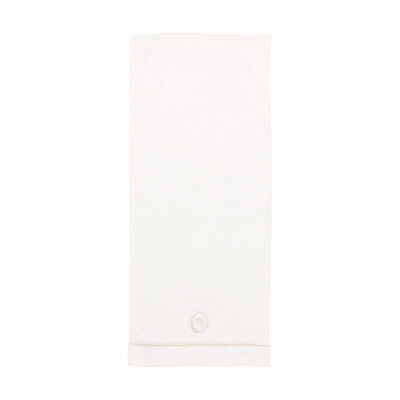 EmBrownoidery Face Towel   White