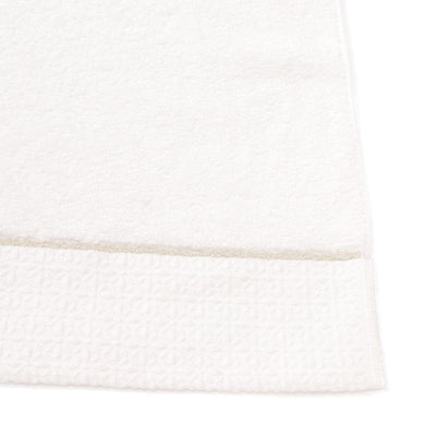 EmBrownoidery Bath Towel   White
