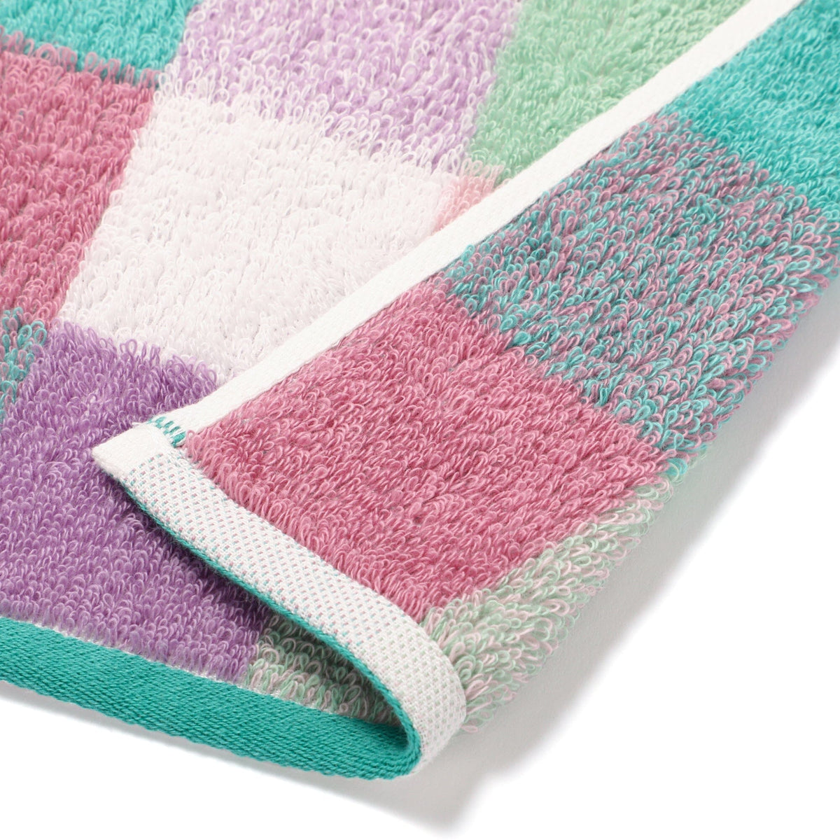 Antibacterial And Deodorant Mixed Check Face Towel Green