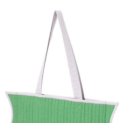 Bicolor Wave Tote Bag Green