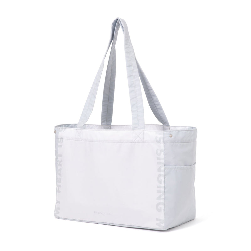 Bicolor Cooler Basket Bag  White