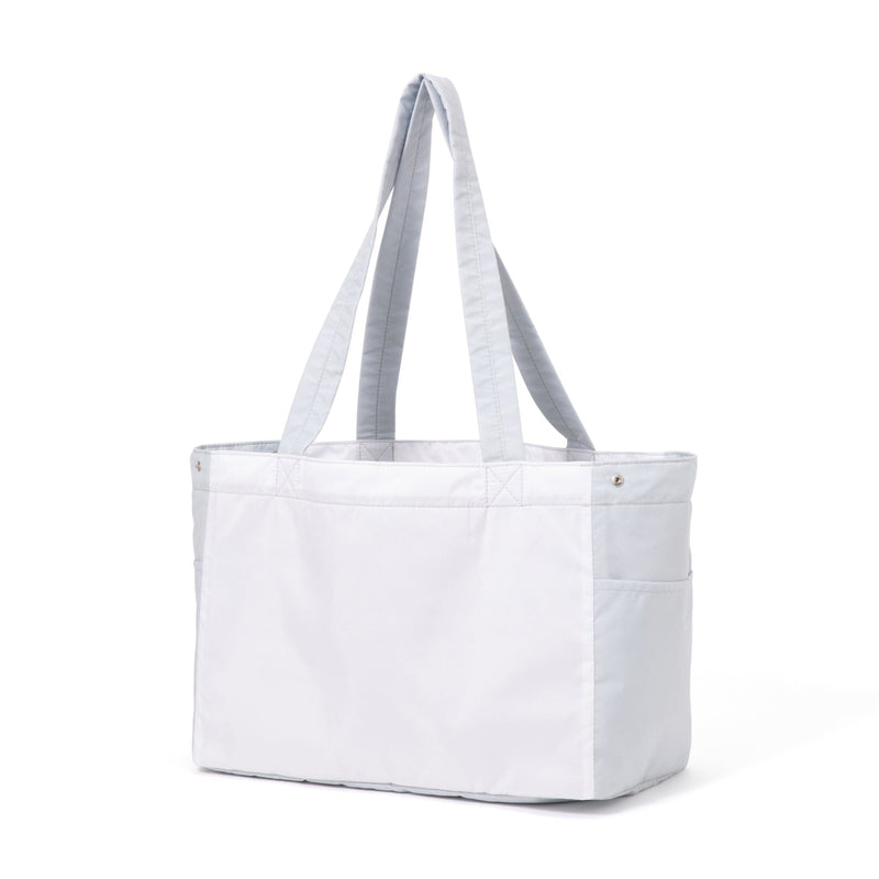 Bicolor Cooler Basket Bag  White