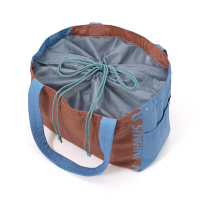 Bicolor Cooler Basket Bag  Brown