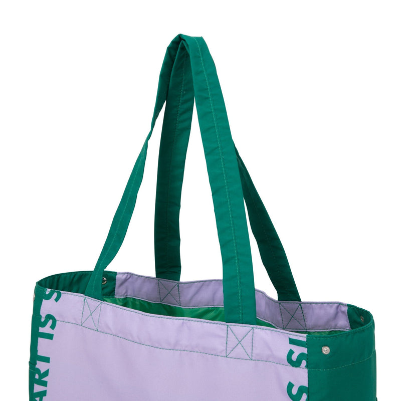 Bicolor Cooler Basket Bag  Purple