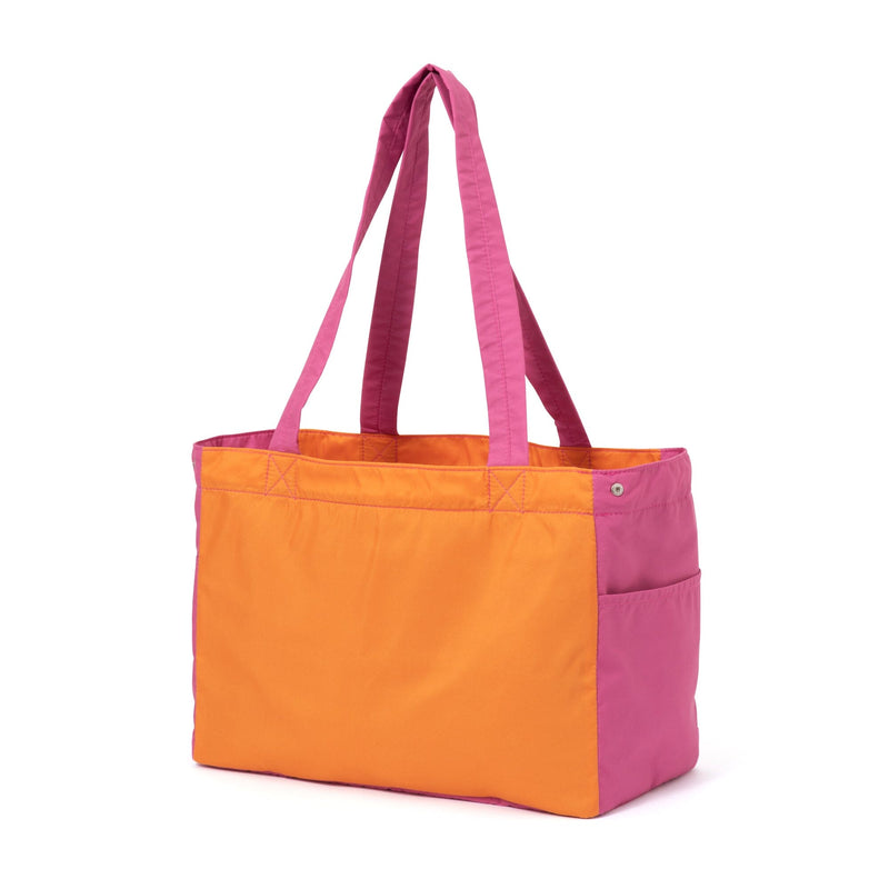 Bicolor Cooler Basket Bag  Orange