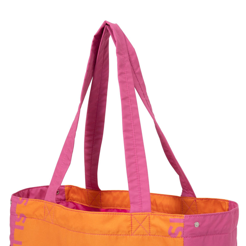 Bicolor Cooler Basket Bag  Orange