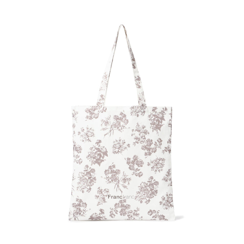 Logo Tote Classic Flower Small Beige