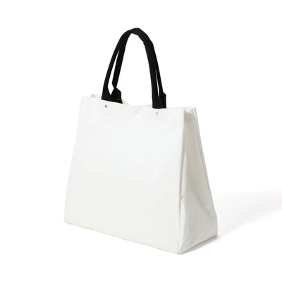 Logo Tote Bag Typography Large Ivory