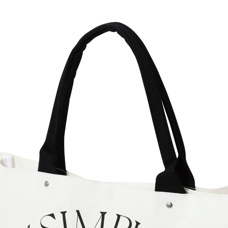 Logo Tote Bag Typography Large Ivory