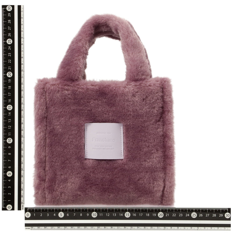 Fur Hand Bag Purple