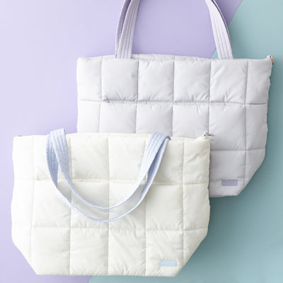 Popstitch Quilt Travel Bag Light Grey