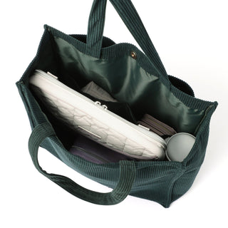 Logo Tote Bag Corduroy Medium Green