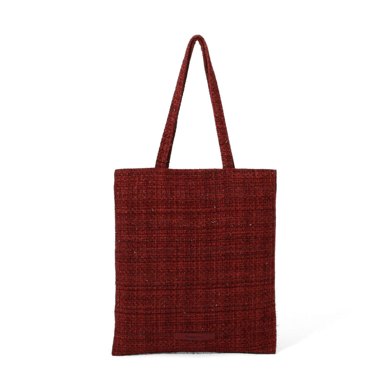 Logo Tote Bag Tweed Small Red