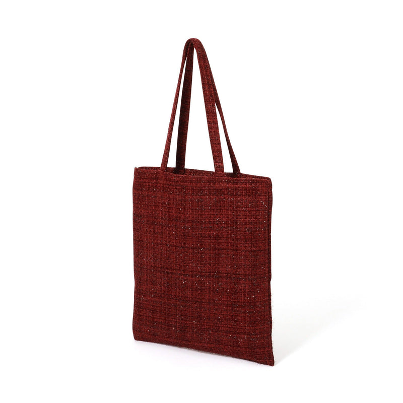 Logo Tote Bag Tweed Small Red