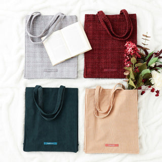 Logo Tote Bag Corduroy Medium Beige