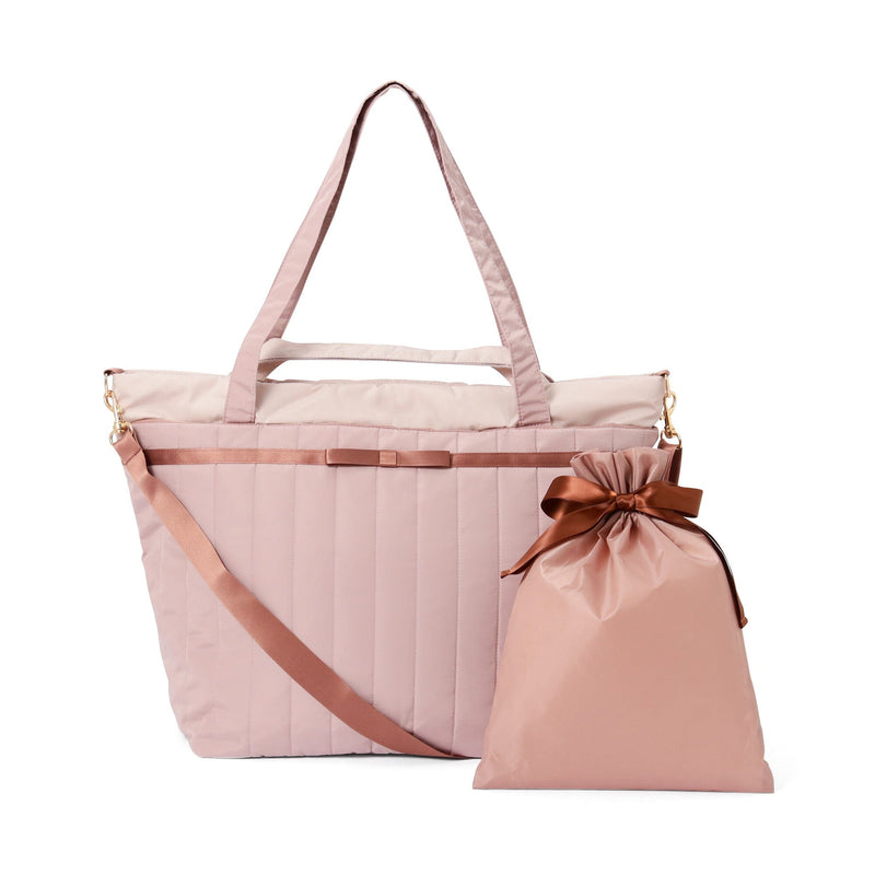 Bicolor Travel Bag  Pink x Brown