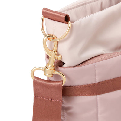 Bicolor Travel Bag  Pink x Brown