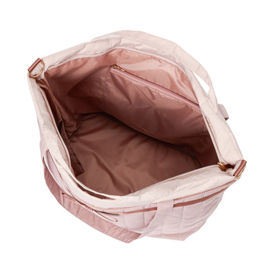 Bicolor Travel Bag  Pink x Brown