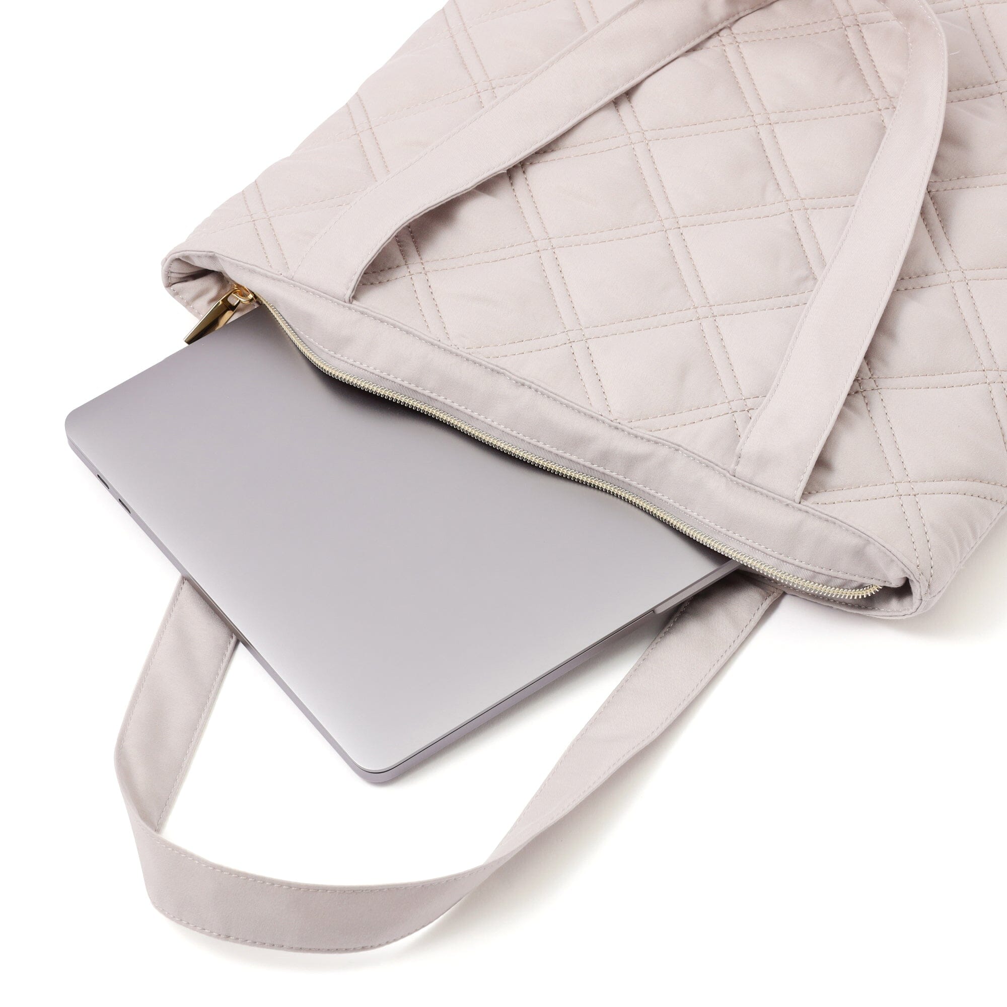 Noble Quilt PC Tote Bag Beige