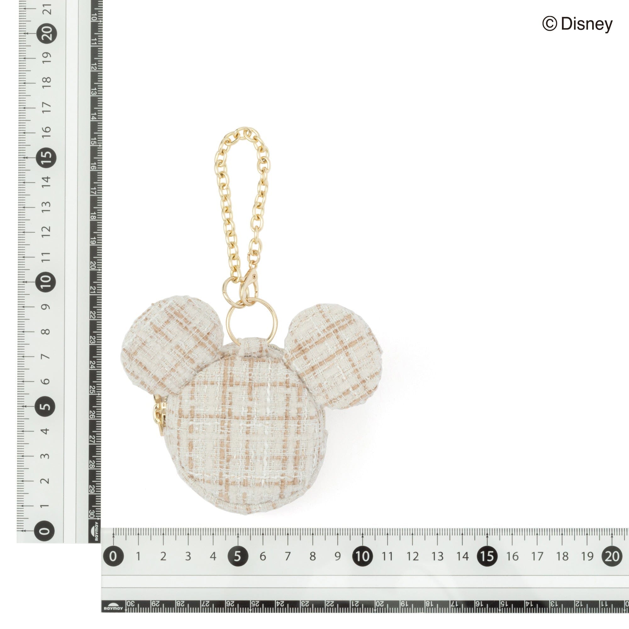 Disney Mickey Face Bag Charm Eco Bag Beige