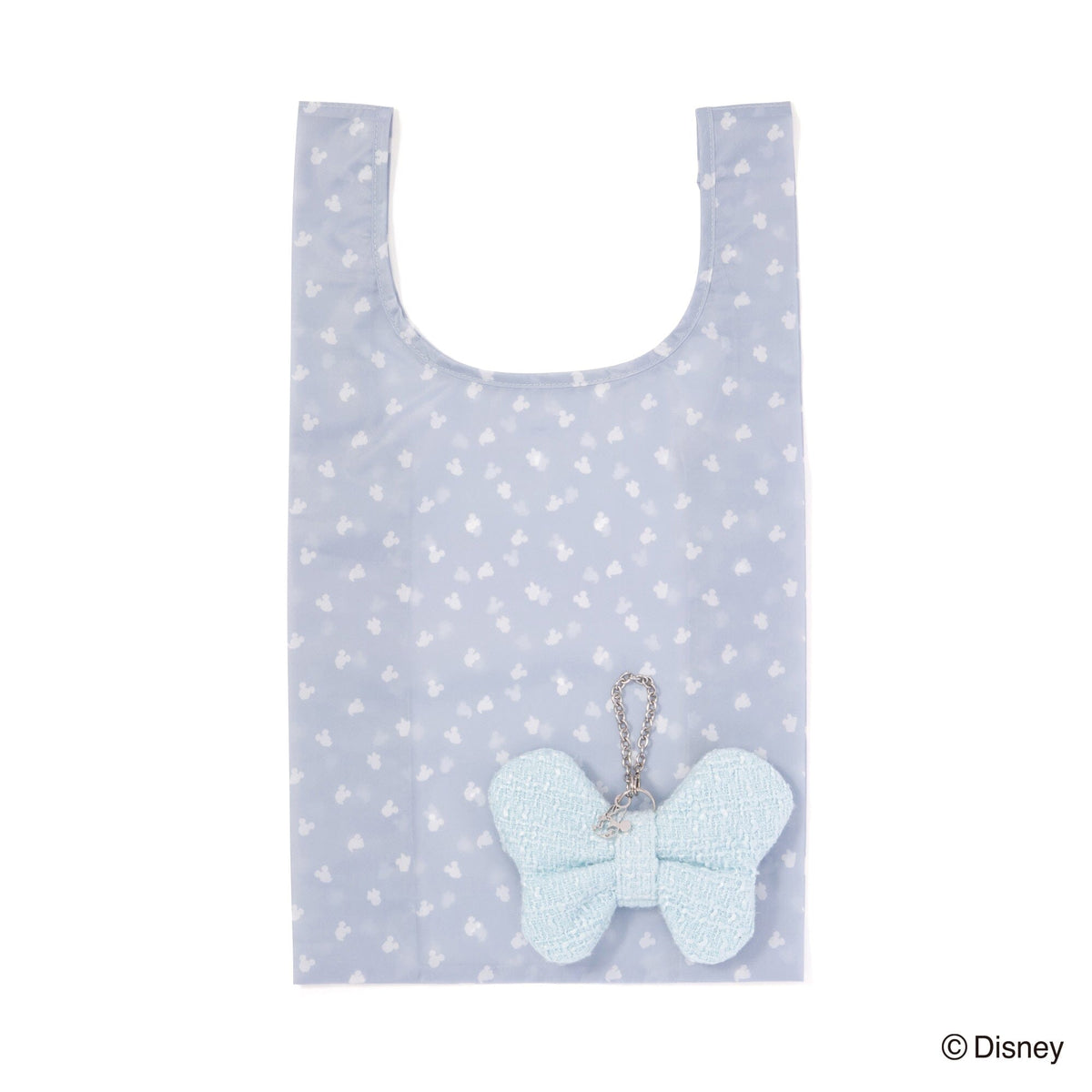 Disney Minnie Ribbon Bag Charm Eco Bag Light Blue