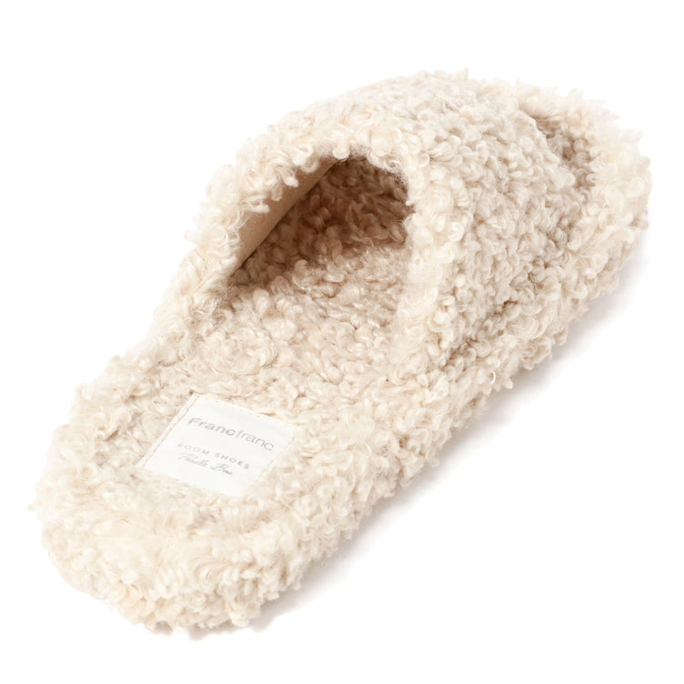 Poodle Boa Roomshoes  Beige